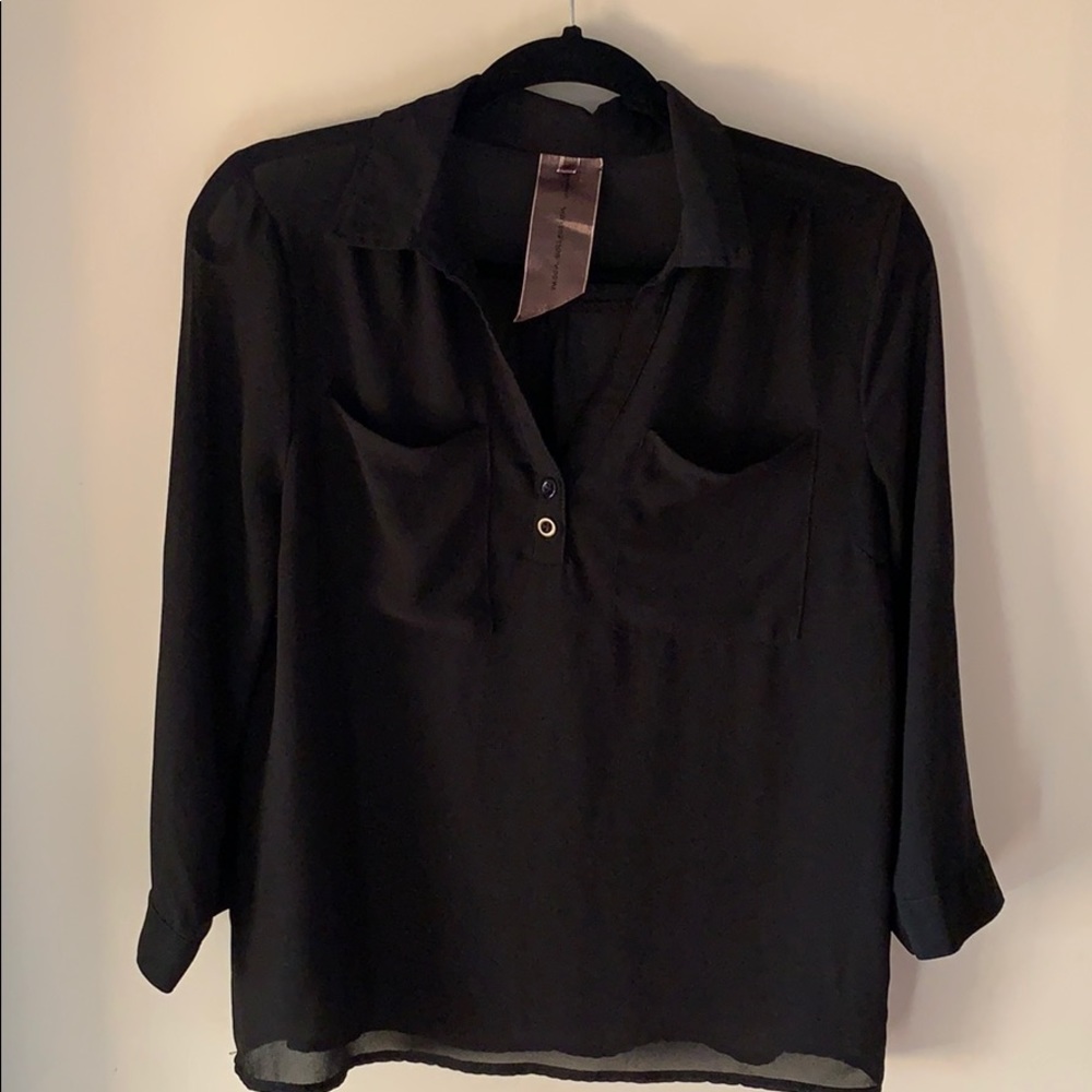 Black Sheer Top
